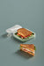 Lekue Reusable sandwich case, 7.1 x 7.1 x 1.8 inches, frost & mint - The Finished Room