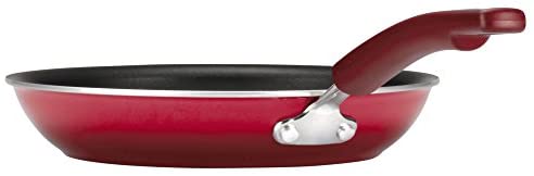 Rachael Ray Porcelain Enamel Aluminum Nonstick 14 piece Cookware Set (Red) - The Finished Room