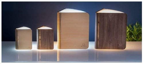 : Gingko GK12W3 LED Smart Book Light Ornamental White Warm Maple Wood Small Book Lamp - The Finished Room