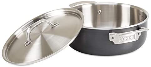 Viking 5-Ply Hard Stainless Casserole Pan with Hard Anodized Exterior, 4 Quart - The Finished Room