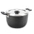 GreenPan Levels Stackable Hard Anondized Ceramic Nonstick, Stockpot with Straining Lid, 6QT, Black - The Finished Room