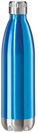 Oggi Stainless Steel Calypso Double Wall Sports Bottle with Screw Top Lustre Finish, 0.75 L/25 oz, Pink - The Finished Room