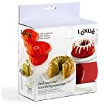 Lekue Double Savarin Bundt pan, Red - The Finished Room