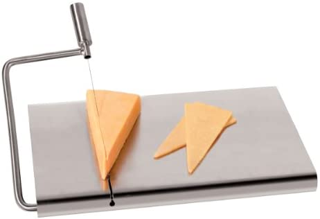 Oggi Stainless Steel Cheese Cutting Board with Wire - The Finished Room