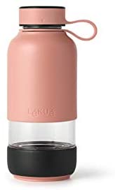 Lekue Bottle To Go reusable water bottle, 20 ounce, Coral - The Finished Room