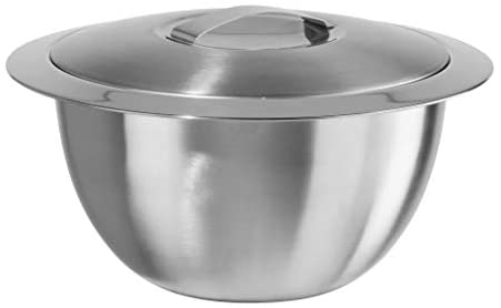 Oggi Double Wall Insulated Hot/Cold Serving Bowl - 2 qt, 2 Quart, Silver - The Finished Room