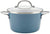 Ayesha Curry Home Collection Nonstick Sauce Pan/Saucepan with Lid, 3 Quart, Blue - The Finished Room