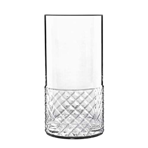 Luigi Bormioli Roma 16.25 oz Glass, Set of 4 Hiball/Beverage Drinkware, Clear - The Finished Room