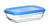 Duralex, Clear/Blue uralex Lys Rectangular Bowl with Lid, 13 oz - The Finished Room