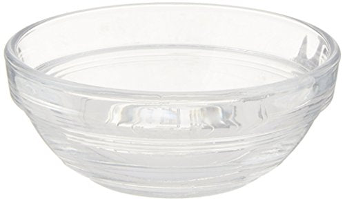 Duralex Made In France Lys Stackable 8 Piece Glass Bowl Set, 2 oz, Clear - The Finished Room