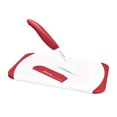 Kyocera Mini Prep block-knife-sets, 11&quot; x 5.5&quot;, Red - The Finished Room