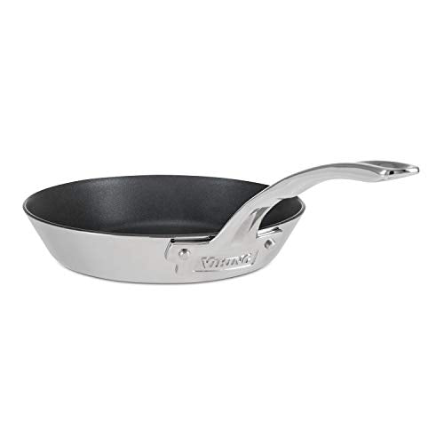 Viking Culinary 8&quot; Nonstick Fry Pan 3-Ply Contemporary, 8 Inch, Stainless - The Finished Room