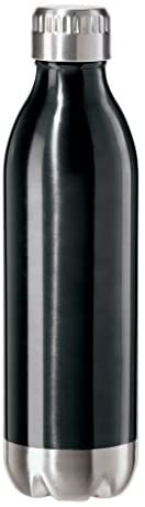 Oggi .0 Stainless Steel Calypso Double Wall Sports Bottle with Screw Top (.05 Liter, 17oz )-Satin Lustre Finish - The Finished Room