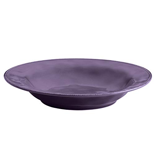 Rachael Ray 14&quot; Round Stoneware Serving Bowl, 14 Inch, Cranberry Red - The Finished Room