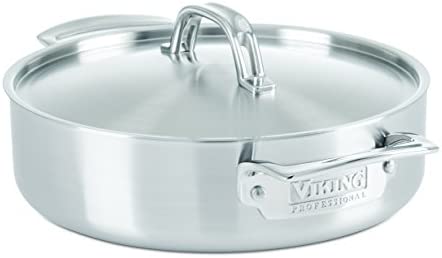 Viking Professional 5-Ply Stainless Steel Everyday Pan, 6.4 Quart - The Finished Room