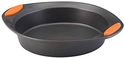 Rachael Ray Yum -o! Nonstick Bakeware Baking Pan With Grips / Nonstick Cake Pan With Grips, Round - 9 Inch, Gray - The Finished Room