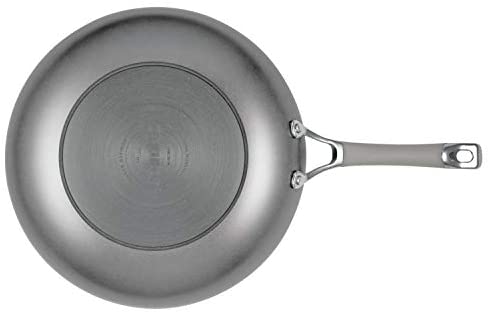 Circulon 12&quot; Stir Fry Hard Anodized Aluminum Stirfry Pan, Wok, Oyster Gray,84573 - The Finished Room
