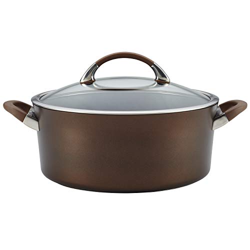 Circulon Symmetry Hard Anodized Nonstick Dish/Casserole Pan with Lid, 5.5 Quart, Chocolate Brown - The Finished Room