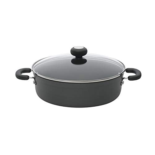 Circulon Hard-Anodized Nonstick 4-Quart Covered Casserole, Black - The Finished Room