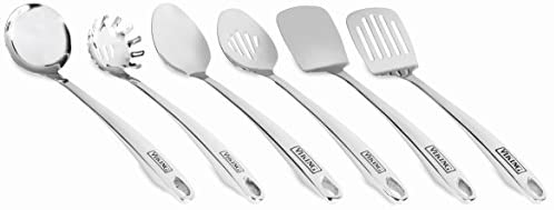 Viking Stainless Steel Kitchen Utensil Set with Stay Cool Handles, 6 Tools - The Finished Room