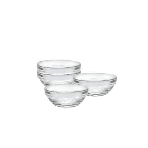 Duralex Made In France Lys 3-Inch Stackable Clear Bowl, Set of 4 - The Finished Room