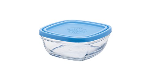 Duralex Made In France Lys 2 1/2 Cup Clear Square Storage Bowl with Lid - The Finished Room