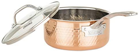 Viking Culinary 3-Ply Stainless Steel Hammered Copper Clad Cookware Set, 10 Piece - The Finished Room