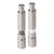 Oggi Stainless Steel Spring Action Salt and Pepper Mills, Set of 2 - The Finished Room