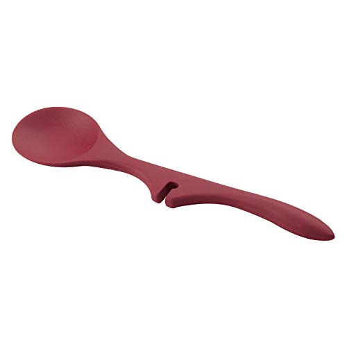 Rachael Ray Tools Silicone Lazy Spoon/Kitchen and Cooking Utensil, 13 Inch, Burgundy Red - The Finished Room