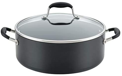Anolon Advanced Home Hard-Anodized Nonstick Wide Stock Pot/Stockpot, 7.5-Quart, Onyx - The Finished Room