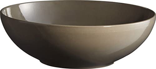 Emile Henry Large Salad Bowl, Ceramic, Silex, 28 x 28 x 10,2 cm - The Finished Room