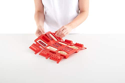 Lekue Rectangular Mini Filled Log Cakes Kit/Buche Square, 6, red - The Finished Room