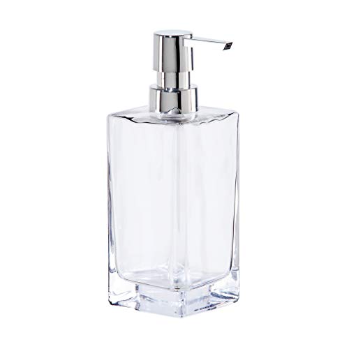Oggi Glass Soap Dispenser, 13-Ounce, Clear - The Finished Room