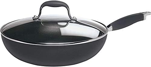 Anolon Advanced Hard Anodized Nonstick Frying Pan/ Fry Pan/ Saute Pan/ All Purpose Pan with Lid - 12 Inch, Gray - The Finished Room