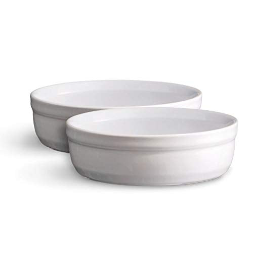 Emile Henry Made in France 8.5 oz Creme Brulee (Set of 2), 5&quot; by 1.5&quot;, Flour White - The Finished Room