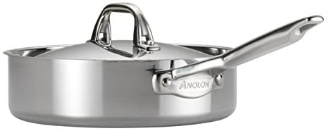 Anolon 30822 Triply Clad Stainless Steel Cookware Pots and Pans Set, 12 Piece - The Finished Room