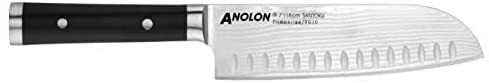 Anolon Imperion Damascus Steel Cutlery Santoku Knife Set, 2-Piece - The Finished Room