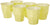 Duralex Picardie Pastel Yellow 22 cl (7.75oz), Set of 6 glass tumbler, 7.75 oz - The Finished Room