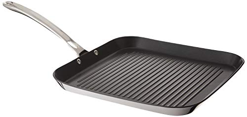 Viking Culinary Viking Contemporary Quantianum, Mirror Finish 3-Ply 11&quot; Nonstick Grill Pan, Cream - The Finished Room