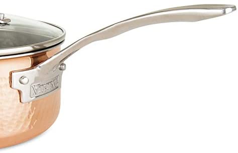 Viking Culinary 3-Ply Stainless Steel Hammered Copper Clad Cookware Set, 10 Piece - The Finished Room