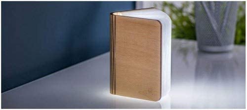 : Gingko GK12W3 LED Smart Book Light Ornamental White Warm Maple Wood Small Book Lamp - The Finished Room