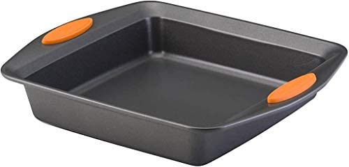 Rachael Ray Yum -o! Nonstick Bakeware Baking Pan / Nonstick Cake Pan, Square - 9 Inch, Gray - The Finished Room