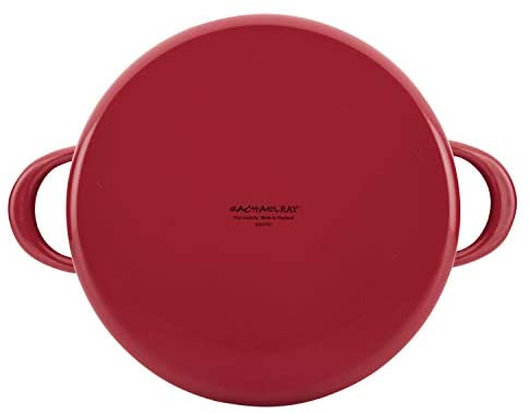 Rachael Ray Create Delicious Stock Pot/Stockpot with Lid - 12 Quart, Red - The Finished Room