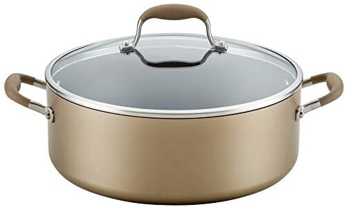 Anolon Advanced Home Hard-Anodized Nonstick Wide Stock Pot/Stockpot, 7.5-Quart, Bronze - The Finished Room