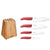 Kyocera Revolution Ceramic Knives, Blade Sizes: 6", 5.5", 4.5", 3", RED/WHITE - The Finished Room