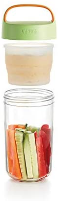 Lekue Go Food Travel Container, 600ml/20 fl. oz, Citrus Fruit reusable lunch jar, 20 - The Finished Room