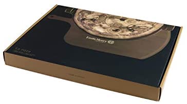 Emile Henry, Charcoal Wood Peel and 14.5 inch Round Pizza Stone Set - The Finished Room
