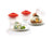 Lekue Ovo Egg Cooker Kit of 1 Square Egg Mold and 1 Round Egg Mold (Set of 2), Red - The Finished Room