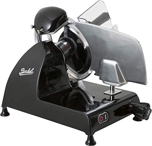 Berkel Red Line 220 Food Slicer Black 9" Blade Electric, Luxury, Premium, Food Slicer/Slices Prosciutto, Meat, Cold Cuts, Fish, Ham, Cheese, Bread, Fruit and Veggies Adjustable Thickness Dial