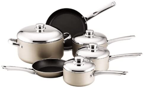 Farberware Neat Nest Dishwasher Safe Nonstick Saucepan Pots and Pans Set, 4 Piece, Black - The Finished Room
